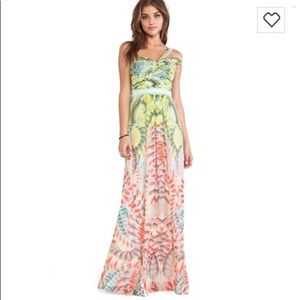 BCBGMaxAzria One Shoulder Inga Maxi Dress Size 2